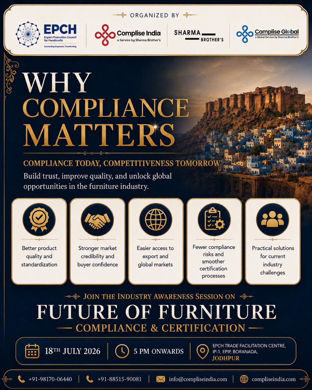 Why compliance matters event poster